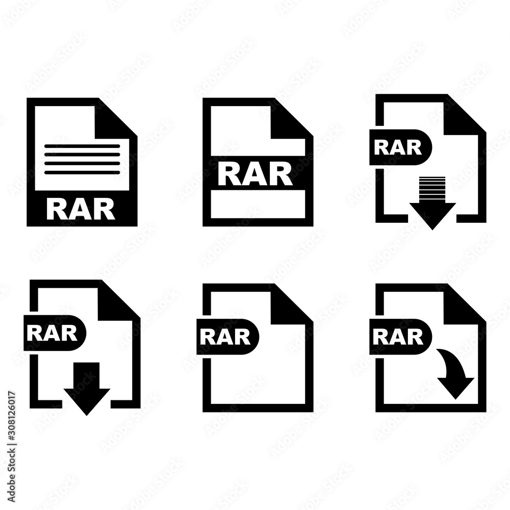 Poster rar file format icon vector design symbol