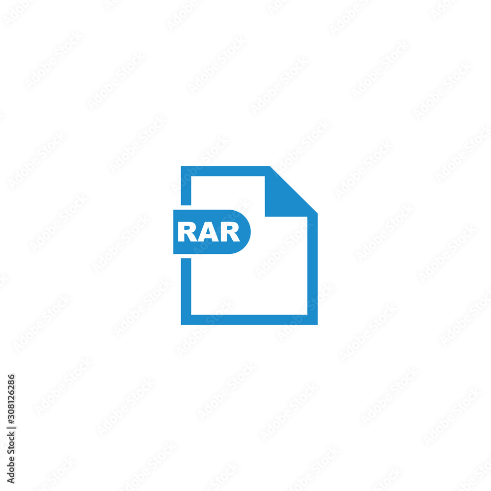 Poster rar file format icon vector design symbol