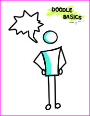 People Strichmännchen Doodle Sketchnote Template for Workshops, Seminar, Flipchart and Graphic Recording