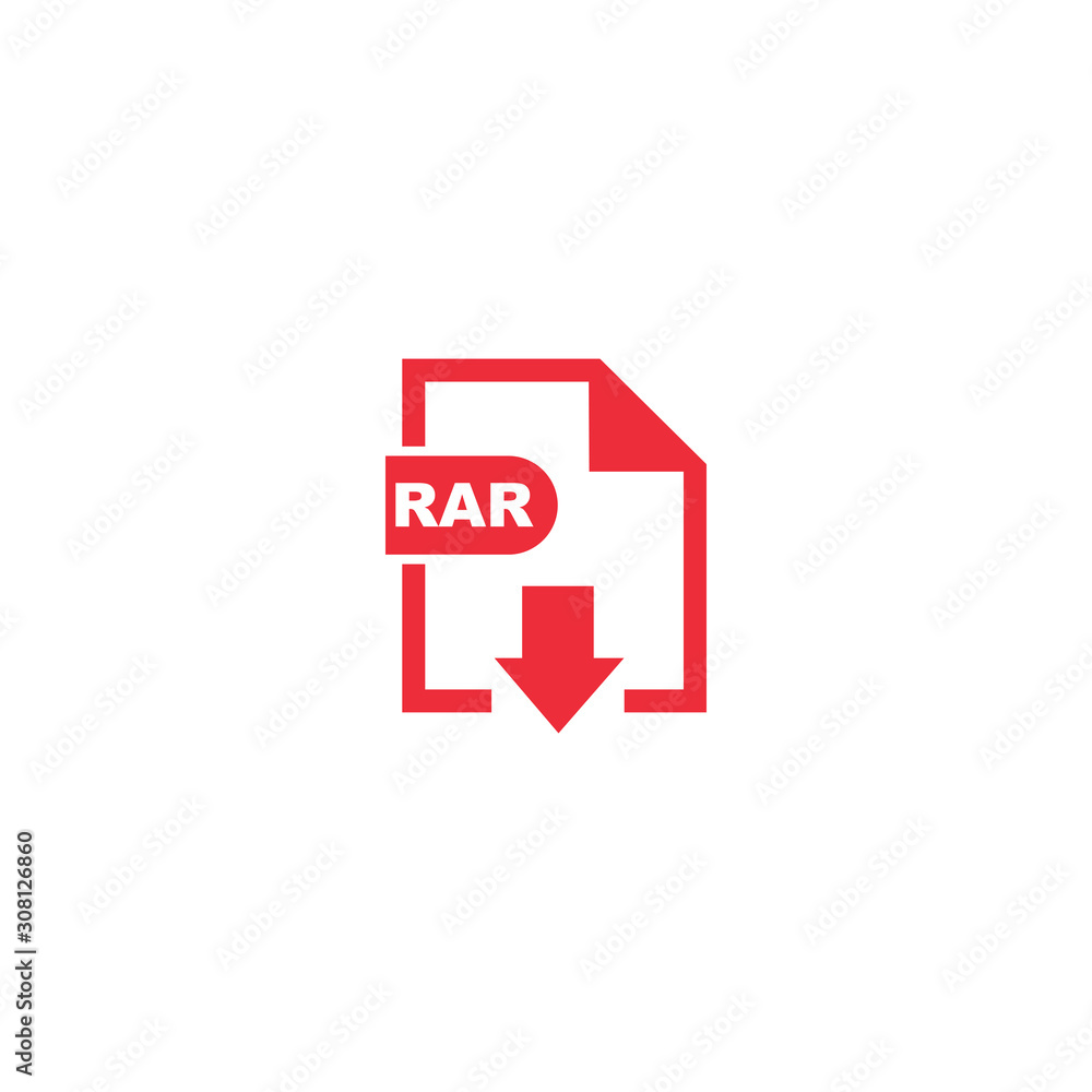 Poster rar file format icon vector design symbol
