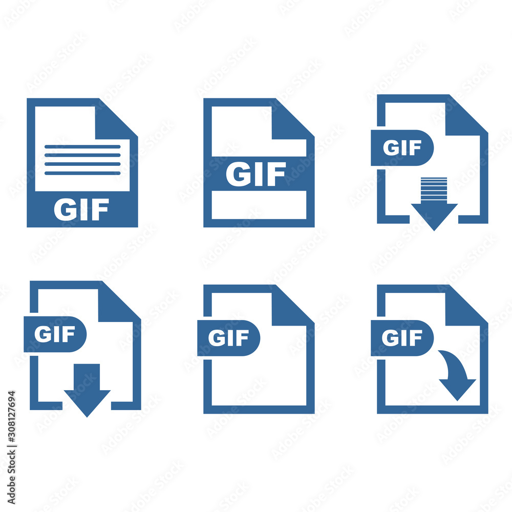 Poster GIF file format icon vector design symbol