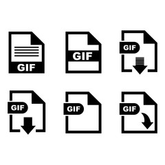 GIF file format icon vector design symbol
