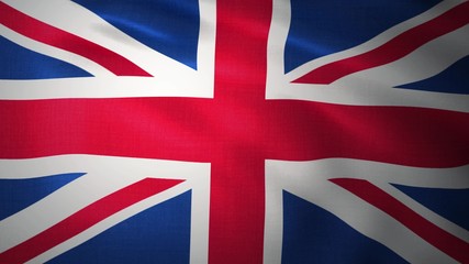 Background - UK flag. United Kingdom flag. 3D rendering