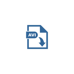AVI file format icon vector design symbol