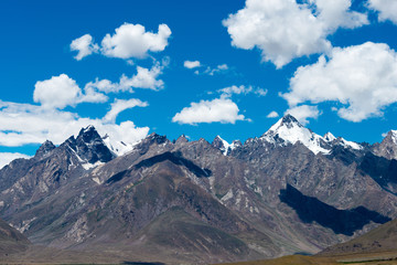 Zanskar, India - Aug 15 2019 - Beautiful scenic view from Between Karsha and Padum in Zanskar,...