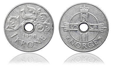 Coin 1 crown. Norway. 1998