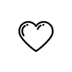 Heart icon, on white background, vector image.