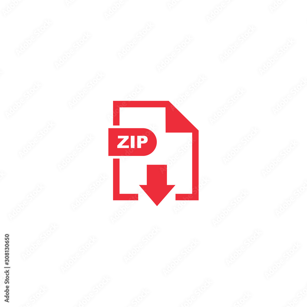 Poster zip file format icon vector design symbol
