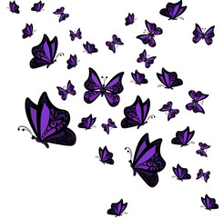 Naklejka premium pattern of butterflies