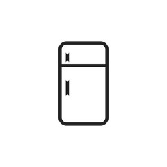 Refrigerator icon. Kitchen equipment symbol. Logo design element