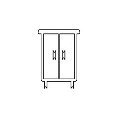 Wardrobe icon. Home furniture symbol. Logo design element