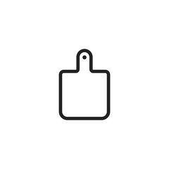 Cutting board icon. Kitchen tool symbol. Logo design element