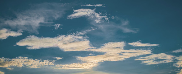 Soft clouds blue sky background design