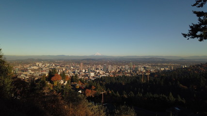 Portland, Oregon city skyline in autumn