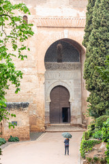 Naklejka premium Wejście do Pałacu Alhambra Granada Andaluzja