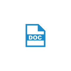 DOC file format icon vector design symbol