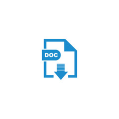 DOC file format icon vector design symbol