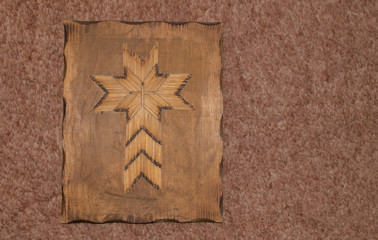 Wooden Holiday Cross.