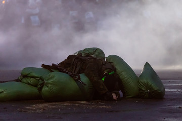 Armed terrorist night attack