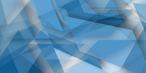 Abstract background with dynamic broken blue fragments