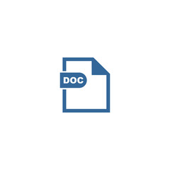 DOC file format icon vector design symbol