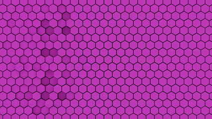 Abstract purple hexagonal background; conceptual geometric image 3d rendering, 3d illustration