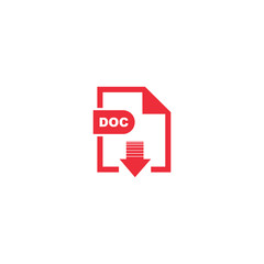 DOC file format icon vector design symbol