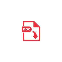 DOC file format icon vector design symbol
