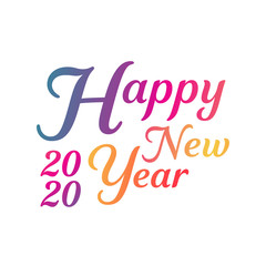 Happy new year banner design, vector illustration template