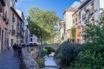 Ancient Bridge downtown Granada