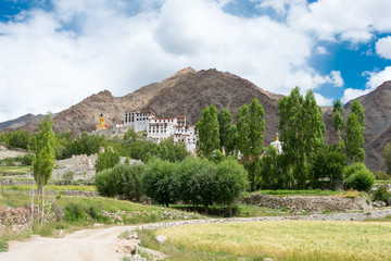 Ladakh, India - Aug 20 2019 - Beautiful scenic view from Likir Village in Ladakh, Jammu and...