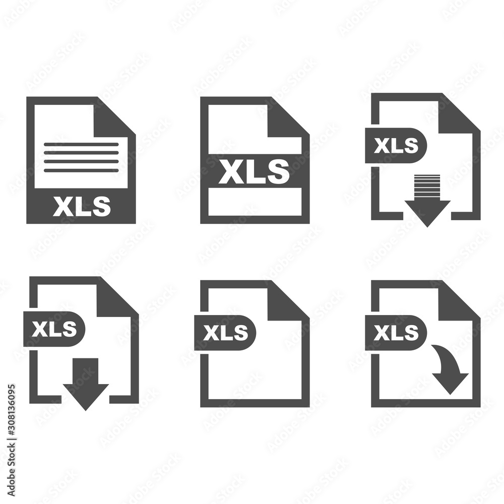 Poster xls file format icon vector design symbol