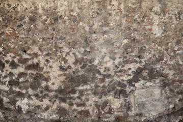 The texture of stone masonry variegated small