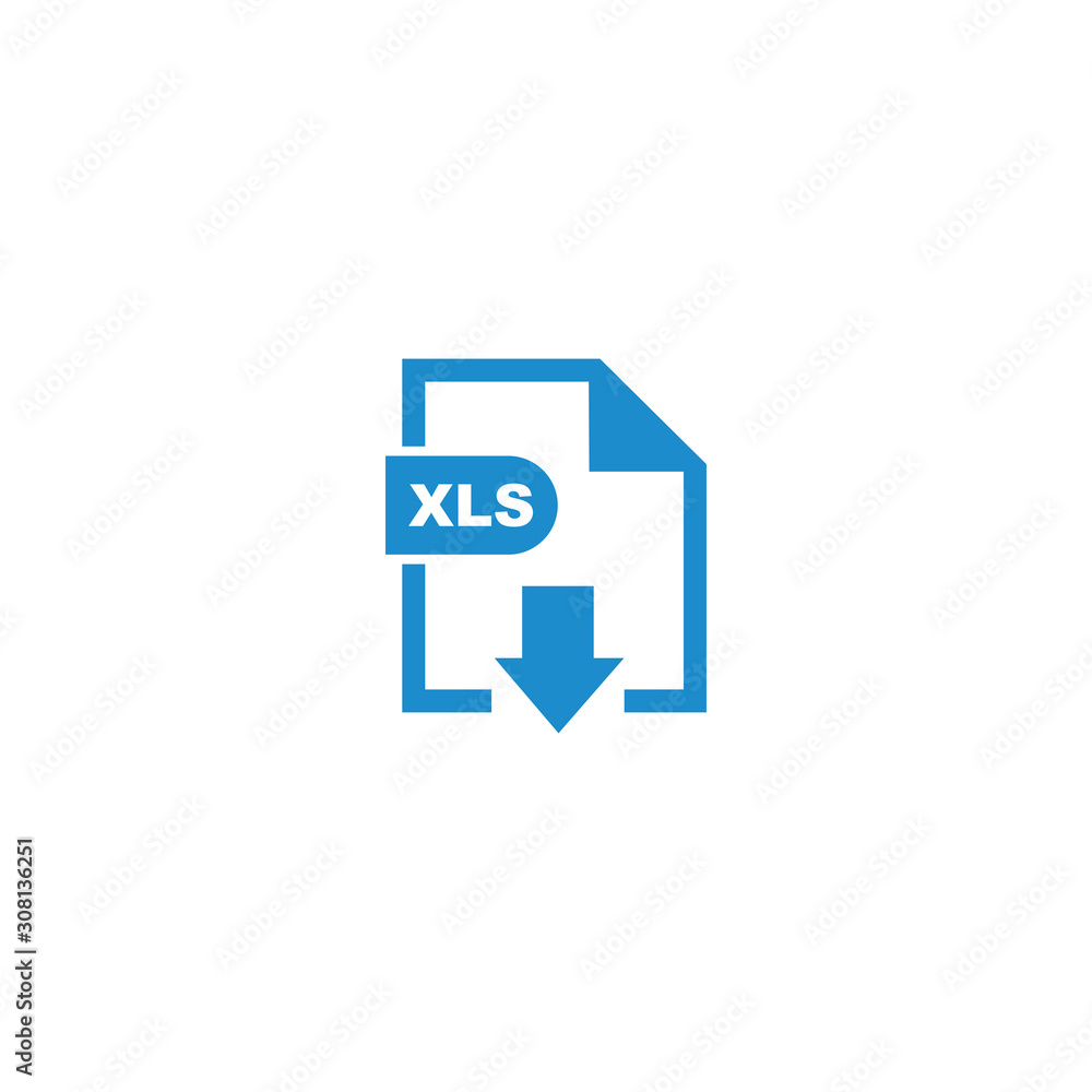 Poster xls file format icon vector design symbol