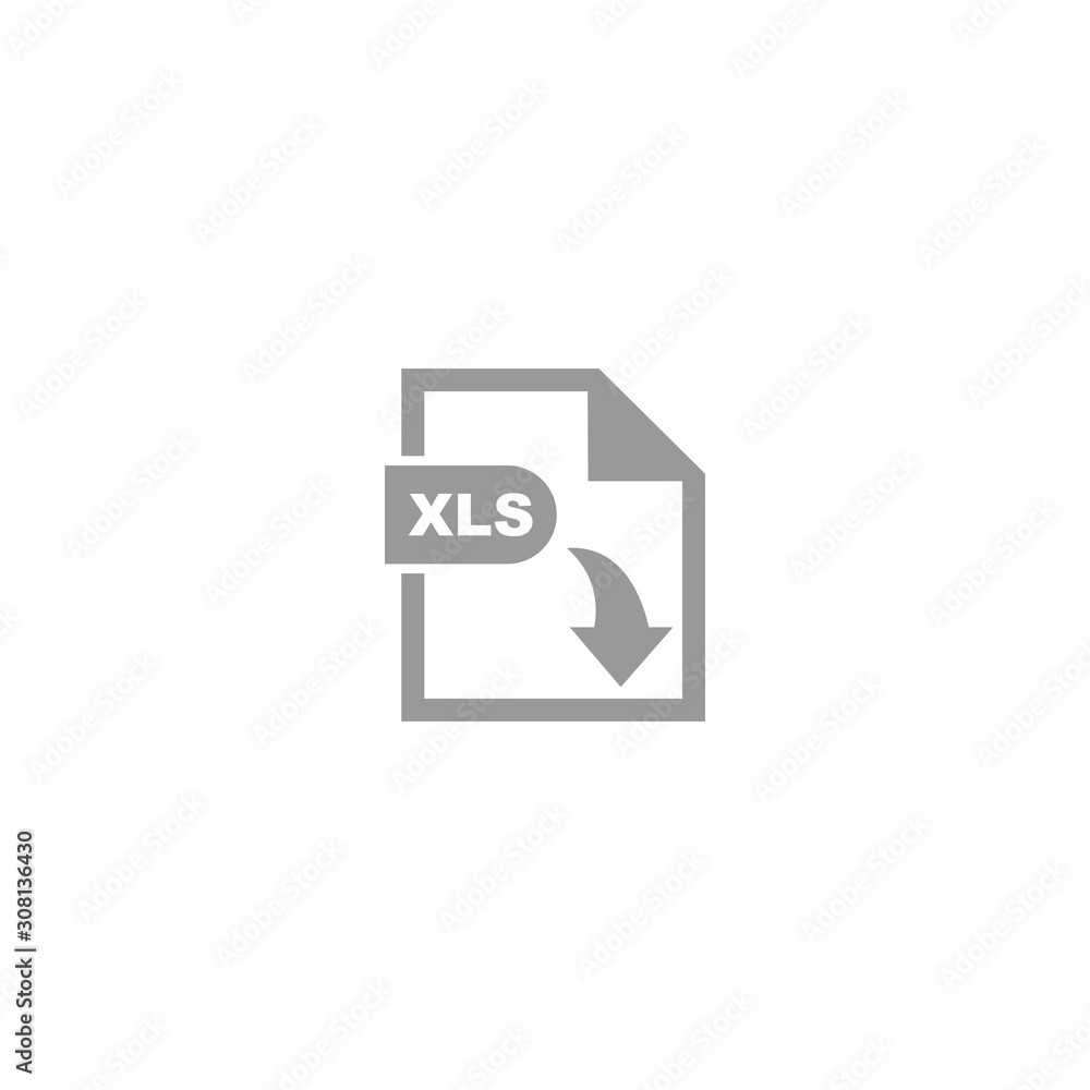 Poster xls file format icon vector design symbol