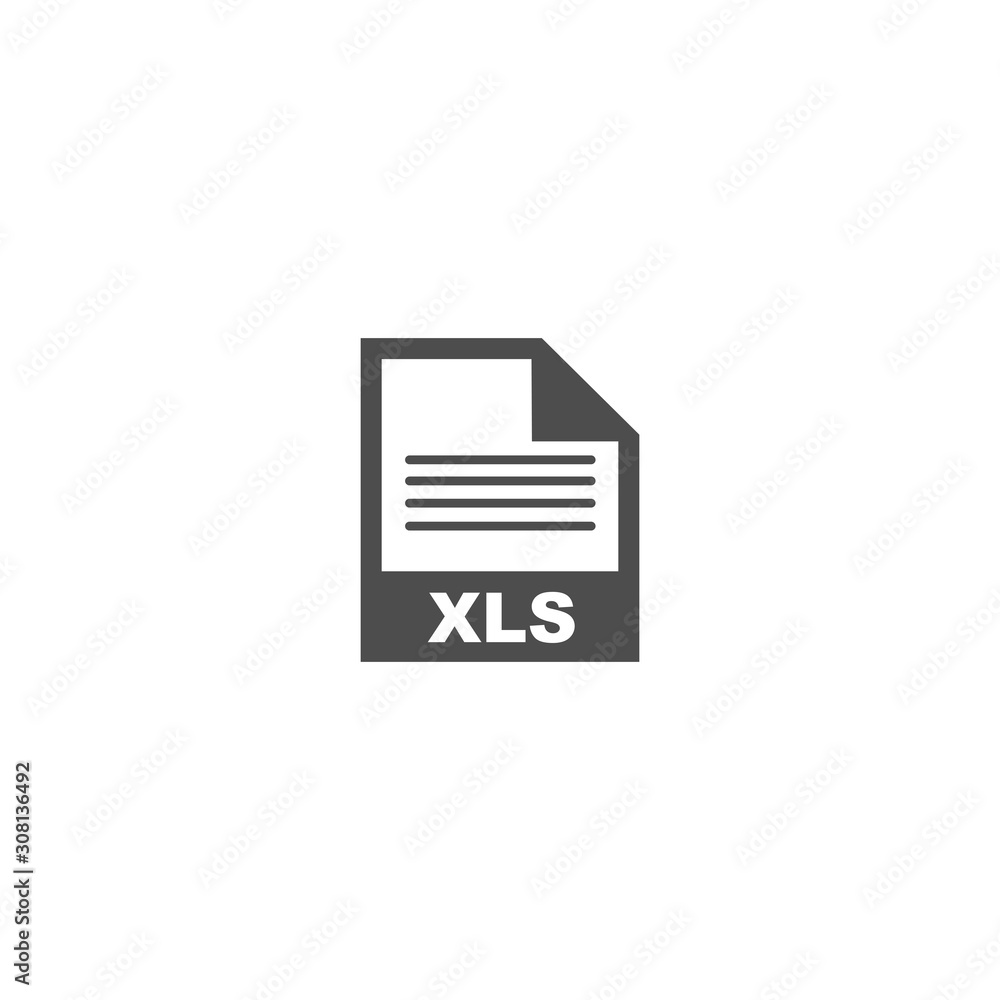 Aufkleber XLS file format icon vector design symbol