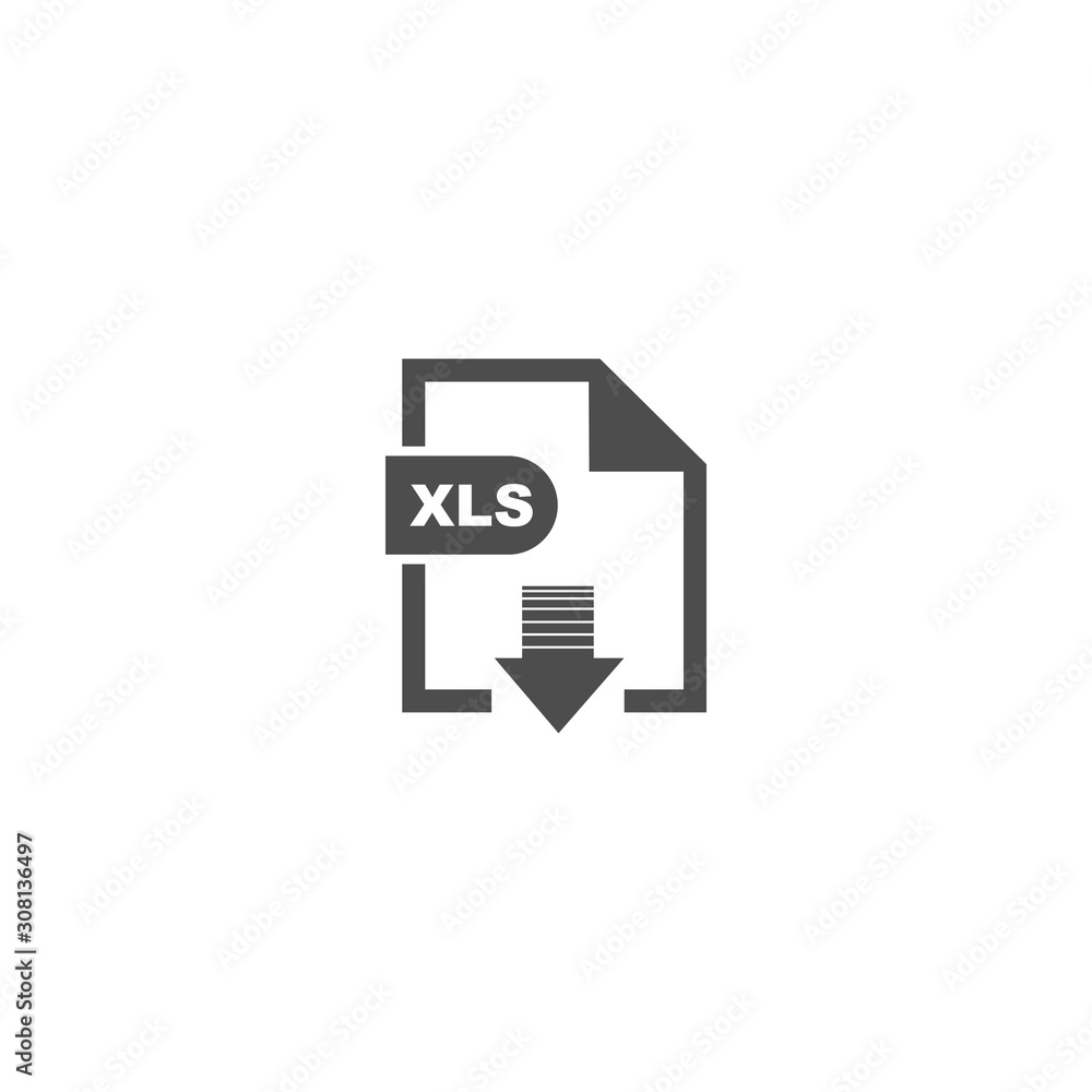 Poster xls file format icon vector design symbol