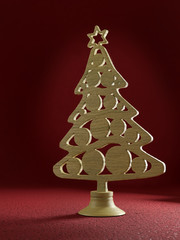 Wooden christmas tree decoration