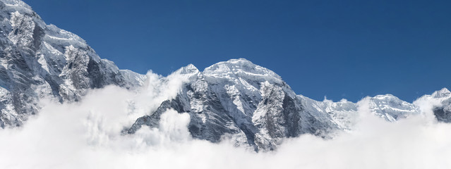 Amazing mountain covered with snow