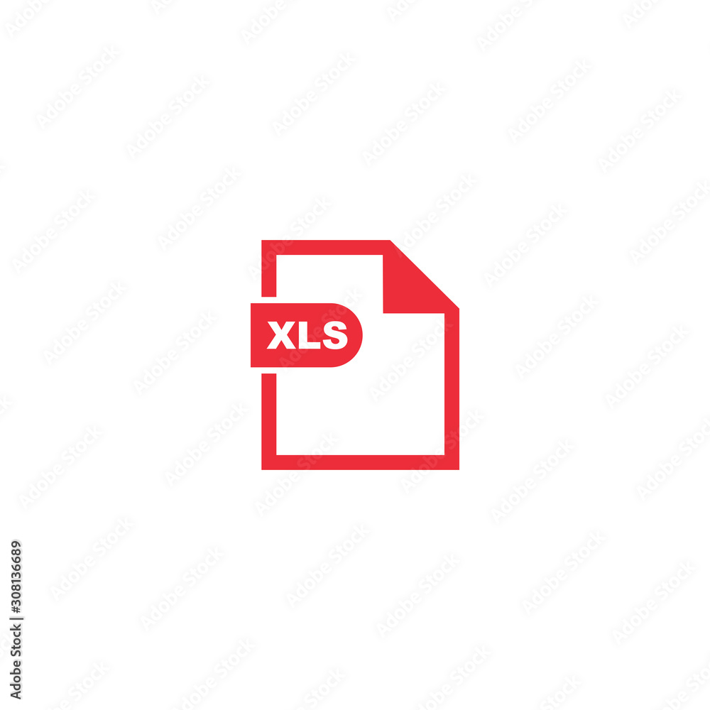 Poster xls file format icon vector design symbol