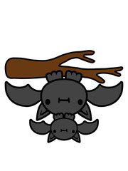 Fledermaus mit Baby flügel kind nett lieb clipart design