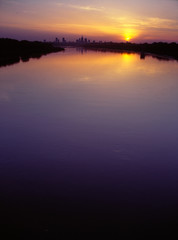 Warsaw and Wisla river, Poland