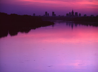 Fototapeta premium Warsaw and Wisla river, Poland