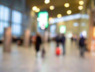 Blurred background the airport with people