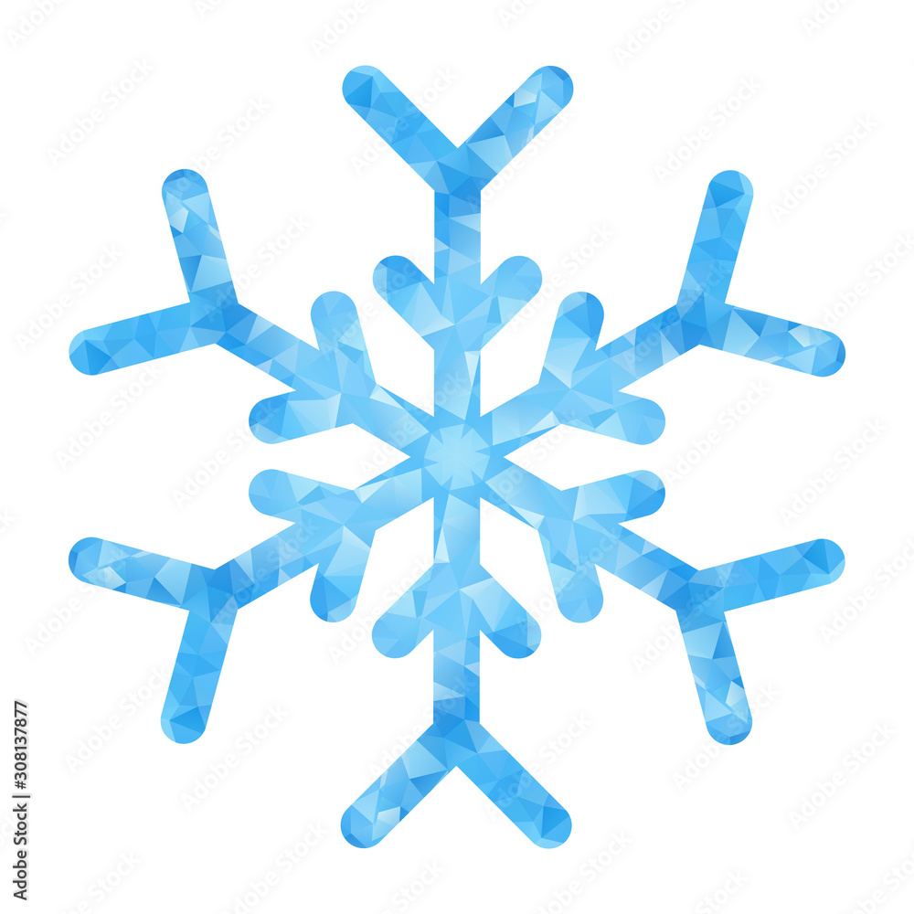 Poster abstract design template with polygonal snowflake for decoration design. vector decorative backgroun