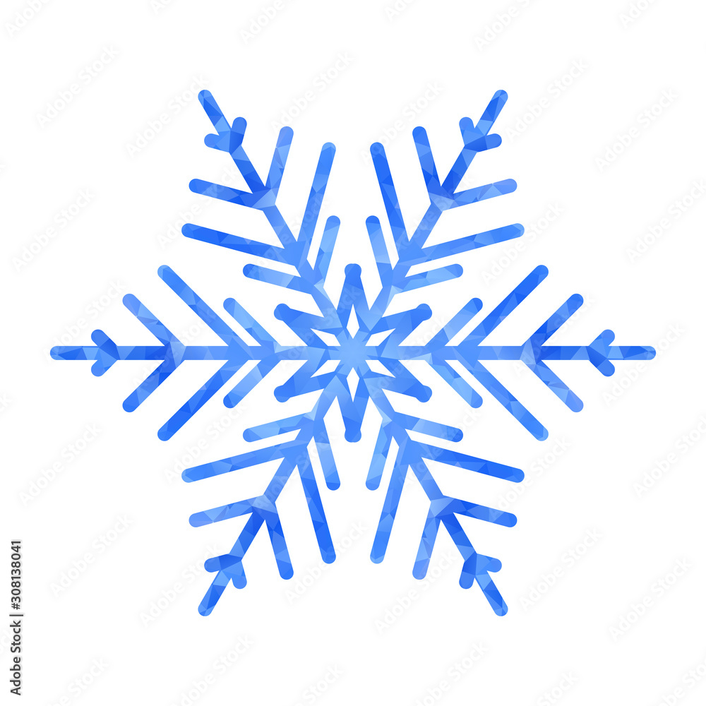 Poster abstract design template with polygonal snowflake for decoration design. vector decorative backgroun