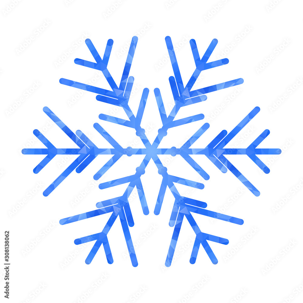 Poster abstract design template with polygonal snowflake for decoration design. vector decorative backgroun