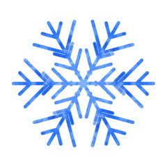 Abstract design template with polygonal snowflake for decoration design. Vector decorative background. Winter symbol. Low poly banner with snowflake on white background for decorative design.