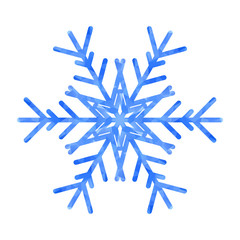 Abstract design template with polygonal snowflake for decoration design. Vector decorative background. Winter symbol. Low poly banner with snowflake on white background for decorative design.