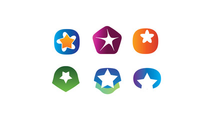 Star symbol illustration template vector